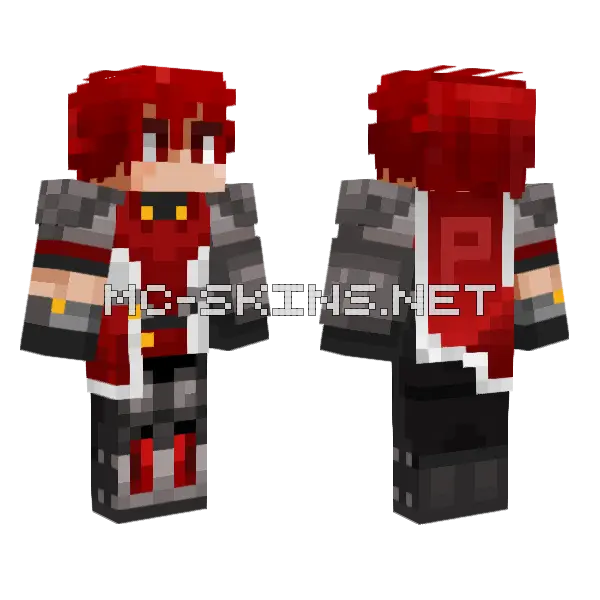 Elsword Emperor Minecraft skin, front and back