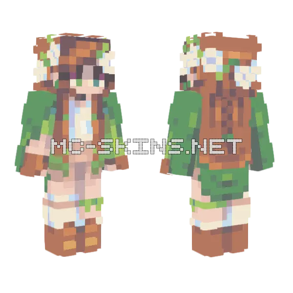 Elven Race Minecraft skin, front and back