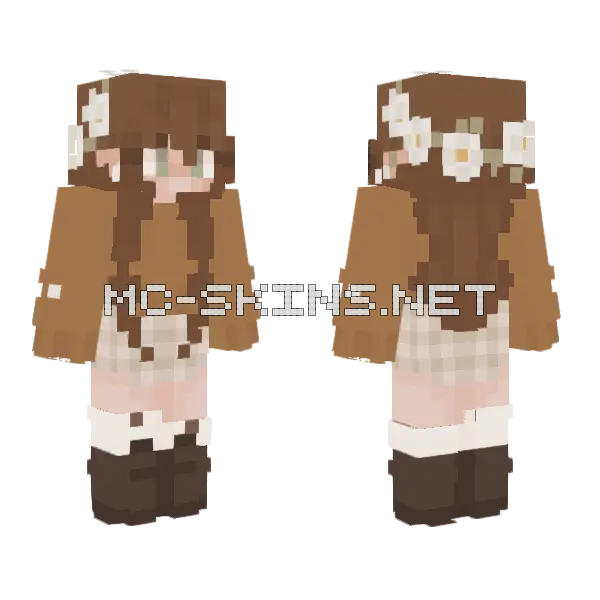 Elvish Fall Minecraft skin, front and back