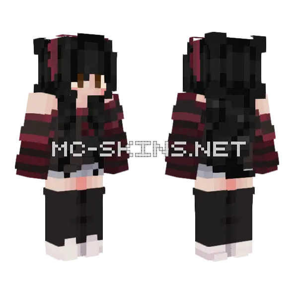 Ember Murder Mystery Train Minecraft skin, front and back