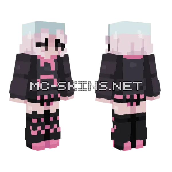 Emberlynn Pinkle Minecraft skin, front and back