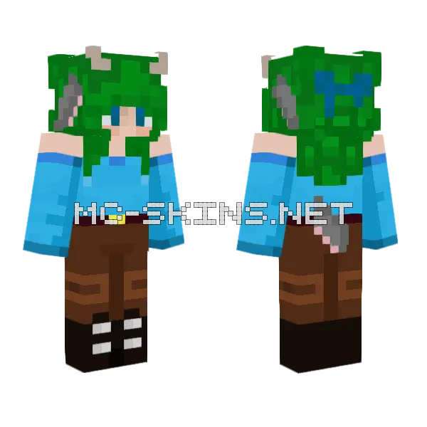 Emerald Sheep 2 Minecraft skin, front and back
