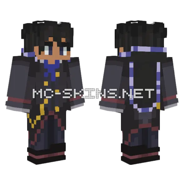 Emery From Roblox Daybreak V2 Minecraft skin, front and back