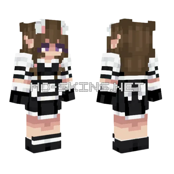 Emi Maid Minecraft skin, front and back