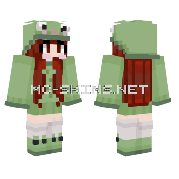 Emily The Froge Minecraft skin, front and back