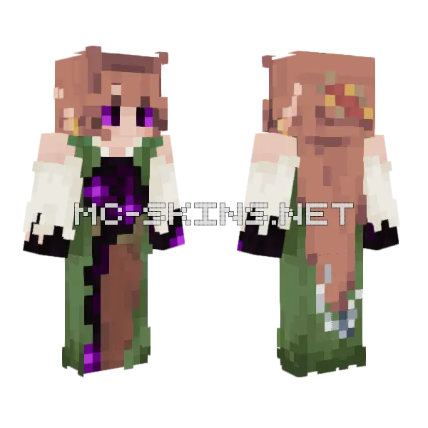 Emily The Void Minecraft skin, front and back