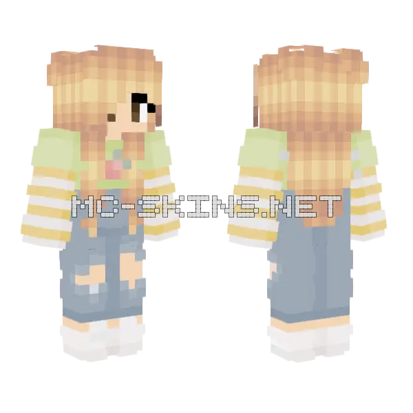 Emisiowa Minecraft skin, front and back