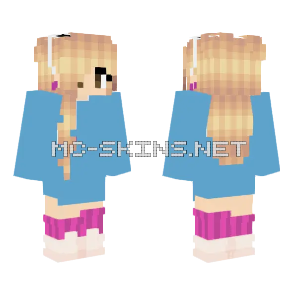 Emisiowa Girl Minecraft skin, front and back