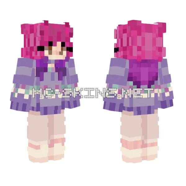 Emma Minecraft skin, front and back
