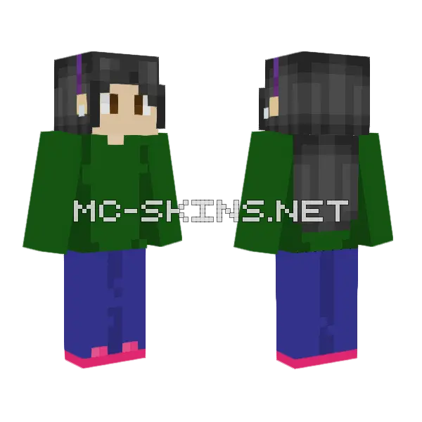Emma Minecraft skin, front and back