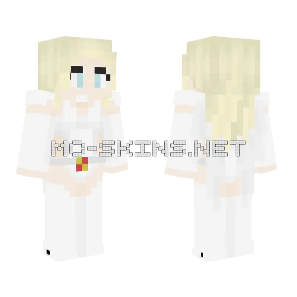Emma Frost X-Men Minecraft skin, front and back