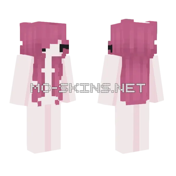 Emo Chibi Elfie Minecraft skin, front and back