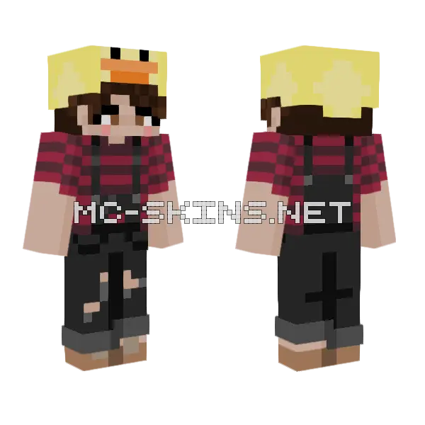 Emo Duckie Minecraft skin, front and back