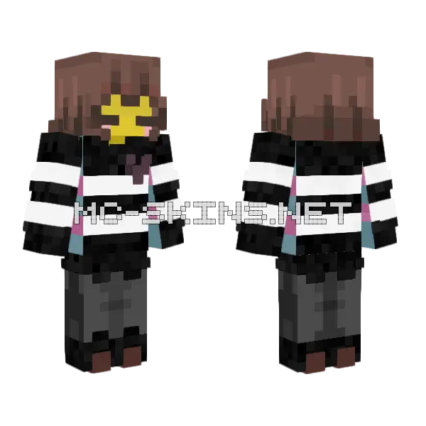 Emo Frisk Minecraft skin, front and back