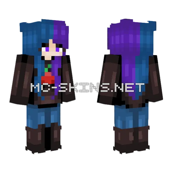 Emo Girl Minecraft skin, front and back