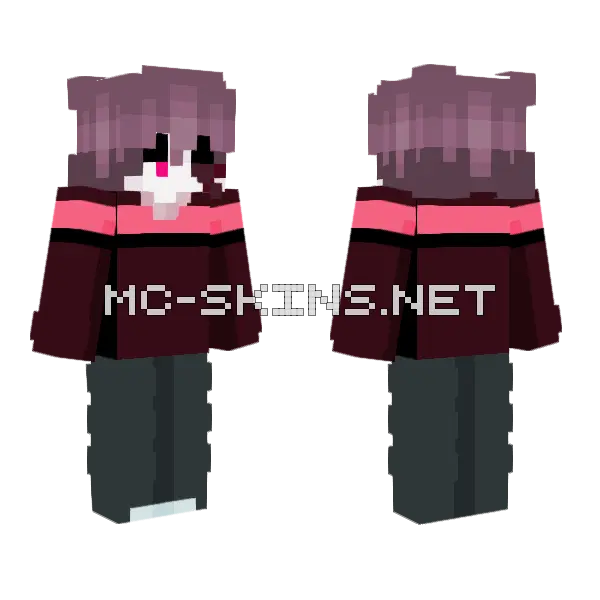 Emo Girl Minecraft skin, front and back