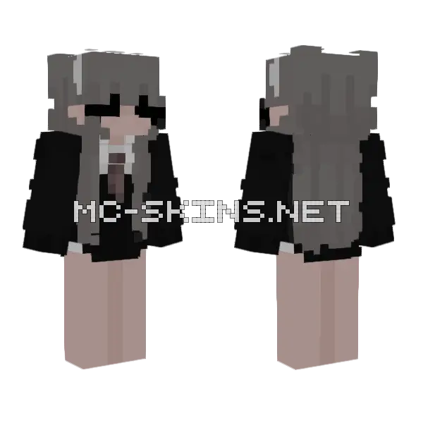 Emo Girl Minecraft skin, front and back