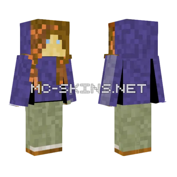 Emo Girl Emo Minecraft skin, front and back