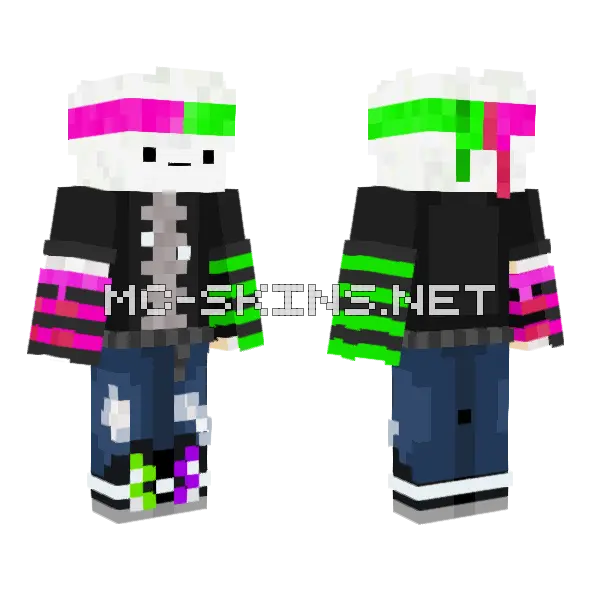 Emo Man Dude Thing Minecraft skin, front and back