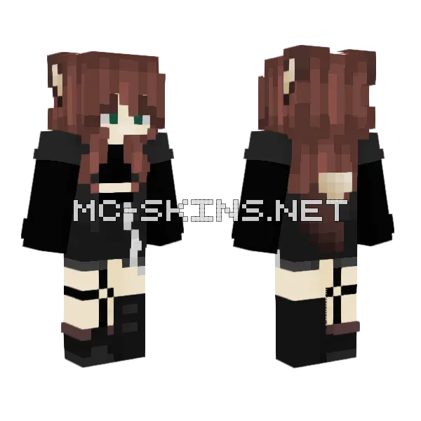 Emo Nah Grunge V3 Minecraft skin, front and back