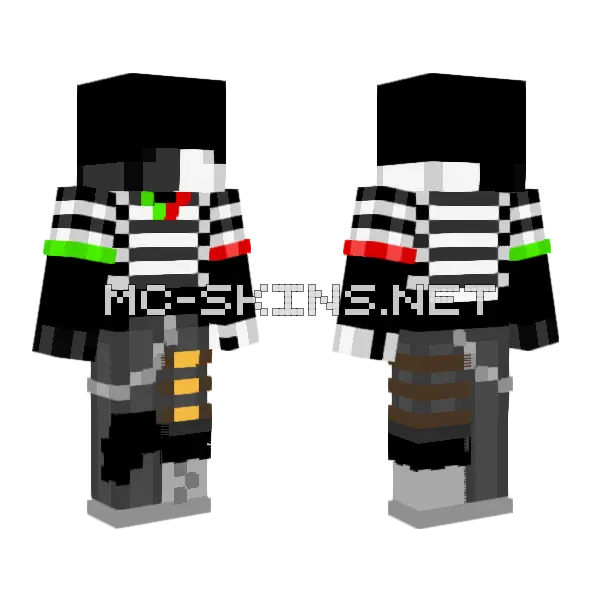 Emo Ranboo Outfit Base Minecraft skin, front and back
