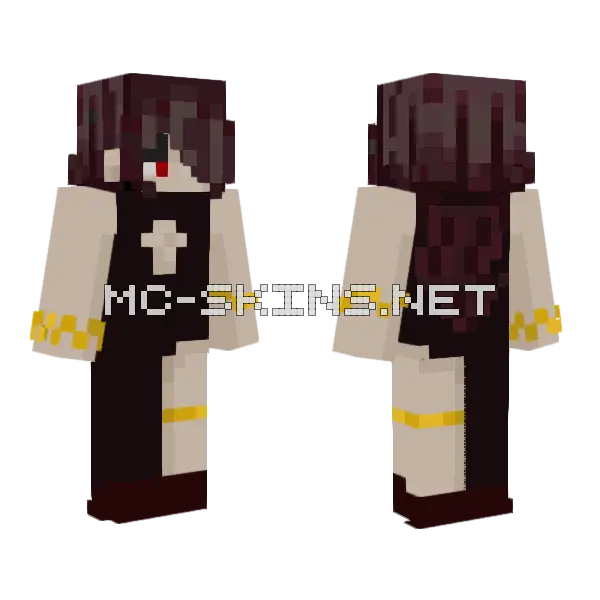 Emo Sad Salmon Minecraft skin, front and back