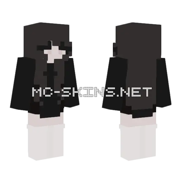 Emo Sweat Girl Minecraft skin, front and back