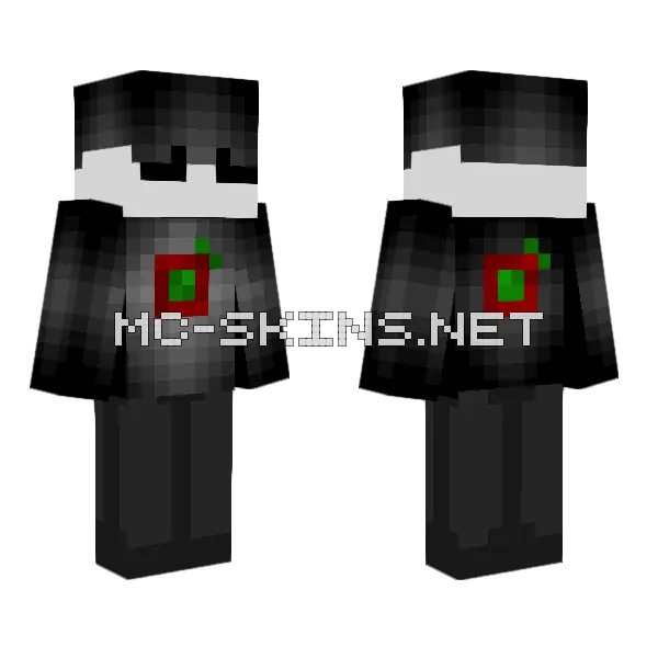 Emo With Charries Minecraft skin, front and back