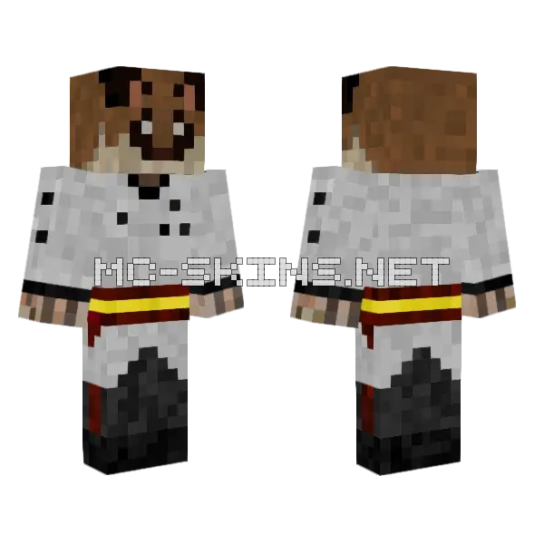 Emperor Flopnaz Overcoat Minecraft skin, front and back