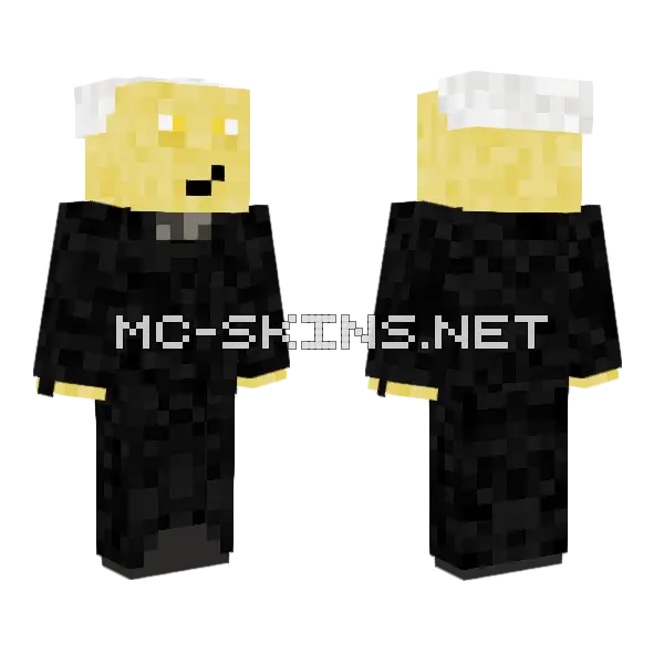 Emperor Palpatine Minecraft skin, front and back