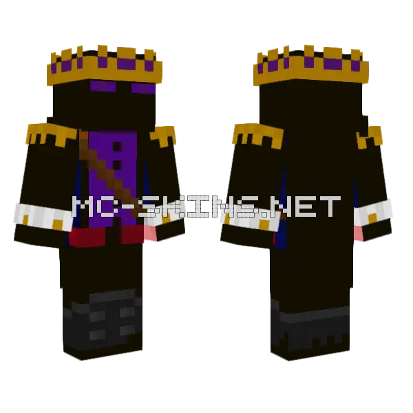 Emperor Ranboo Minecraft skin, front and back