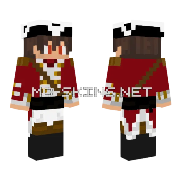 Empire Soldier Reload Minecraft skin, front and back