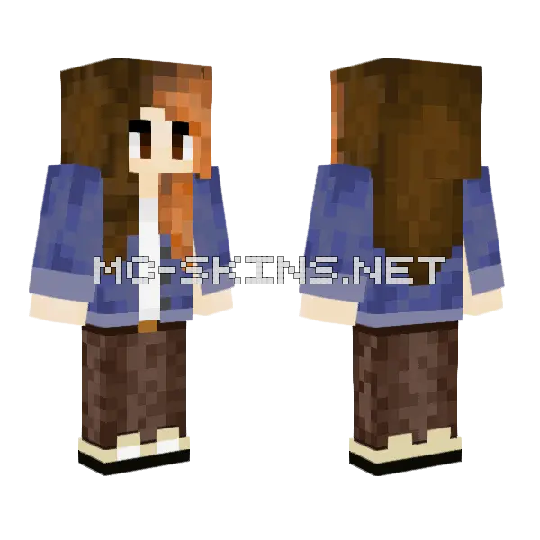 Emykyu Basic Girl Minecraft skin, front and back