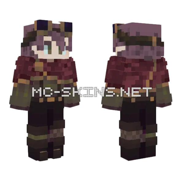 Emyrddraigcreate Elf Minecraft skin, front and back