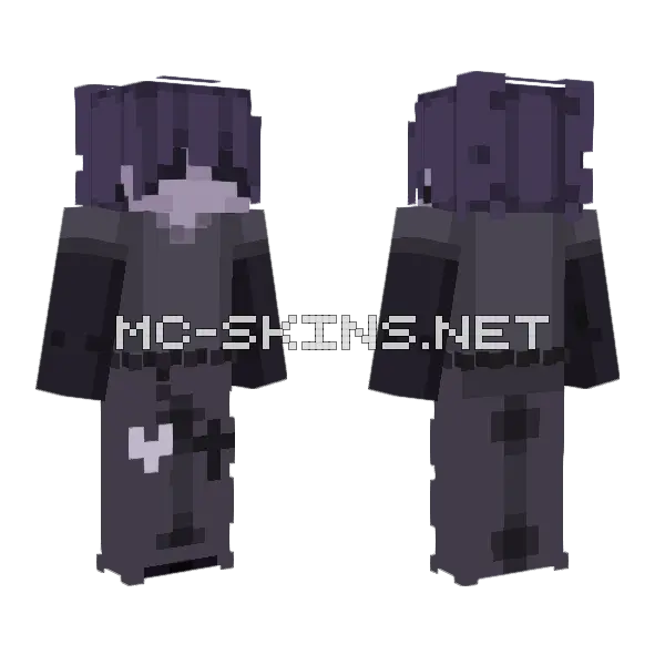 Enchanted Minecraft skin, front and back
