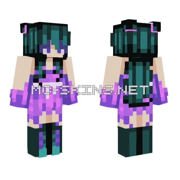 Enchanteress Minecraft skin, front and back
