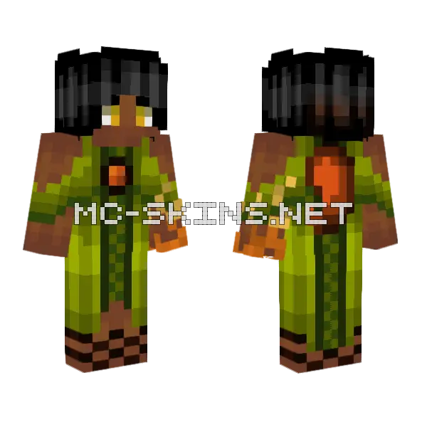 Enchantress Minecraft skin, front and back