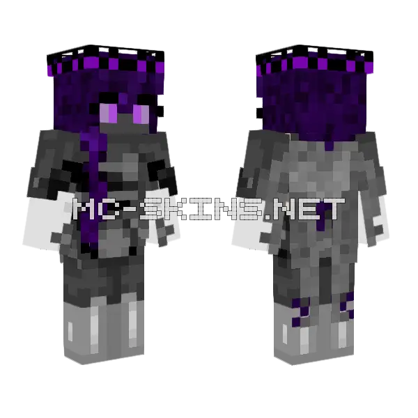 End She Minecraft skin, front and back