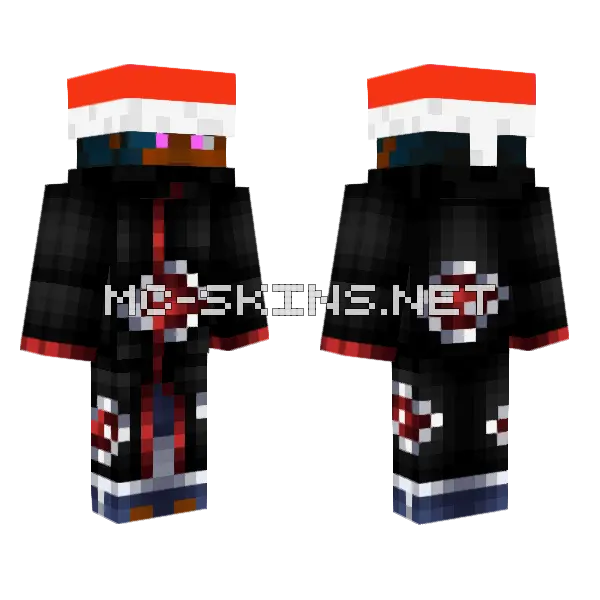 Ender Akatsuki Navidad Minecraft skin, front and back