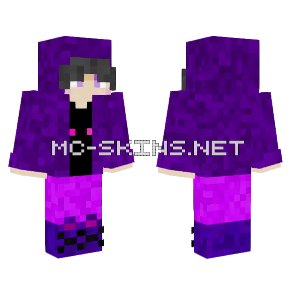 Ender Assassin Minecraft skin, front and back