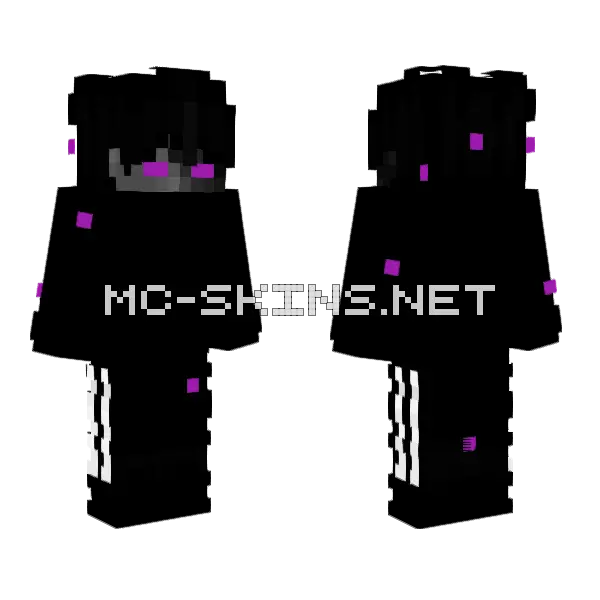 Ender Boy Minecraft skin, front and back