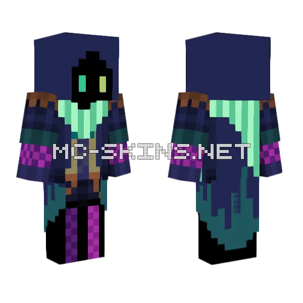Ender Boy Minecraft skin, front and back