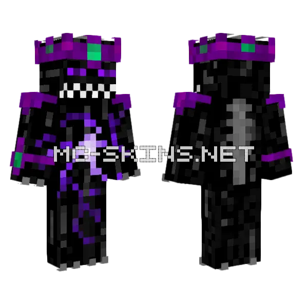 Ender Creature Crown Minecraft skin, front and back