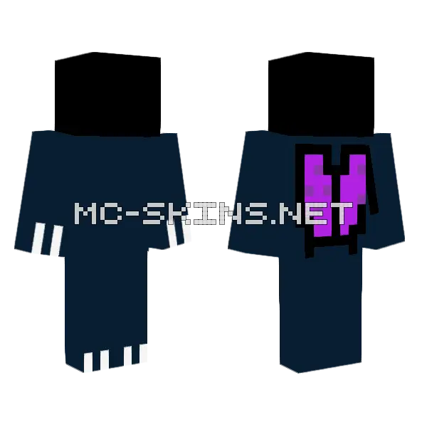 Ender Dragon Skin Minecraft skin, front and back