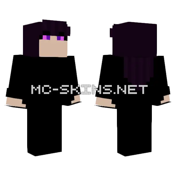Ender Girl Minecraft skin, front and back