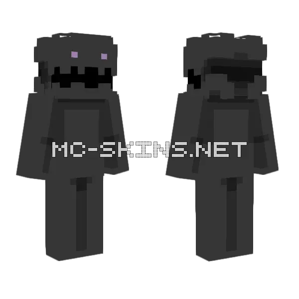 Ender Guy Minecraft skin, front and back