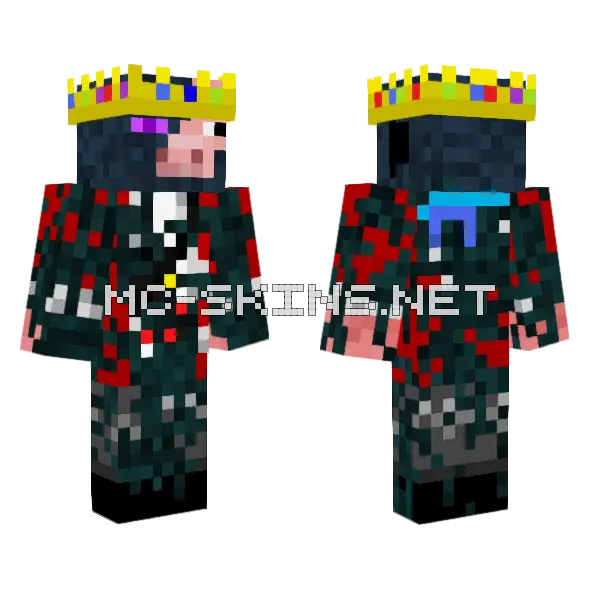 Ender Infection Technoblade Minecraft skin, front and back
