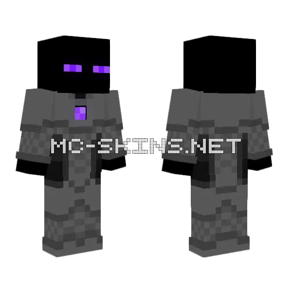 Ender Knight Minecraft skin, front and back