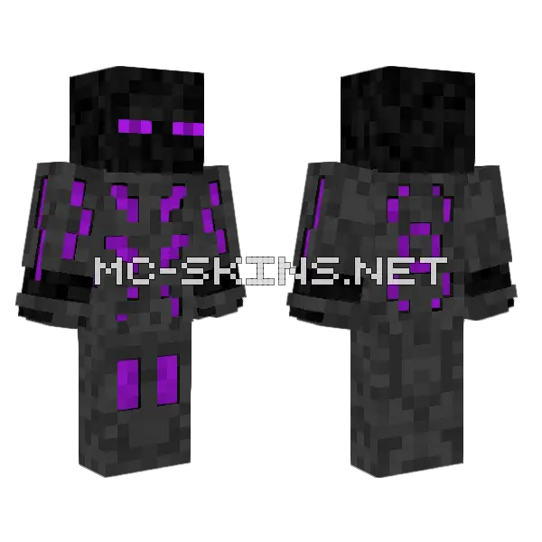 Ender Knight Updated Minecraft skin, front and back