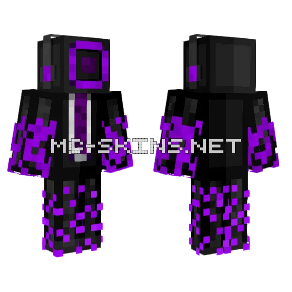 Ender Speaker Man Minecraft skin, front and back